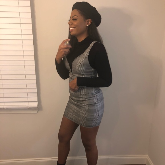 Plaid Fitted Mini Dress - Picture 3 of 4